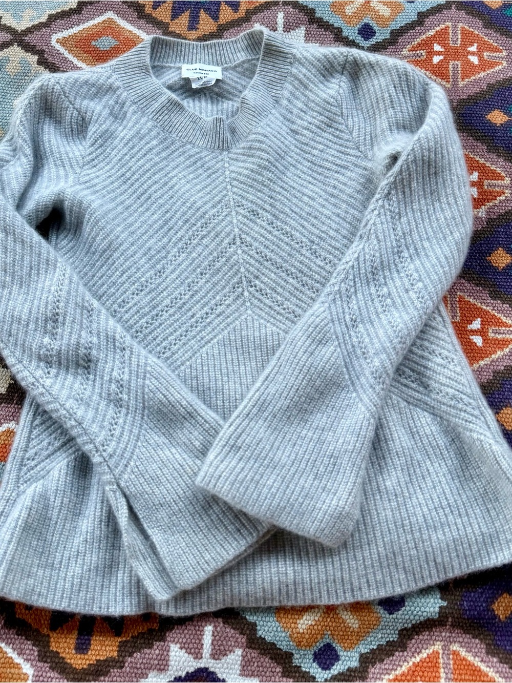 Club Monaco 100% Cashmere Sweater Light Heather Women’s Size XS - Elegant